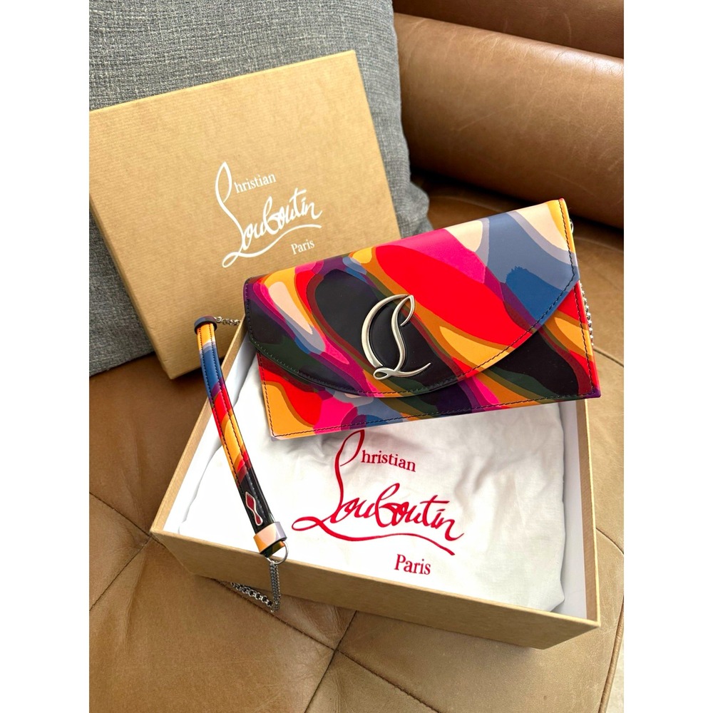 Christian Louboutin Multicolor Abstract Chain Strap Crossbody w/ Dust Bag
